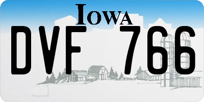 IA license plate DVF766
