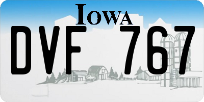 IA license plate DVF767