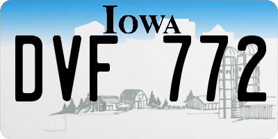 IA license plate DVF772
