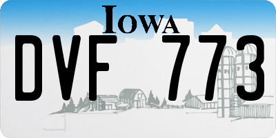 IA license plate DVF773