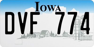 IA license plate DVF774