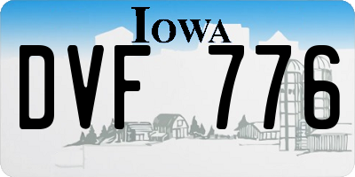 IA license plate DVF776