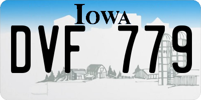 IA license plate DVF779