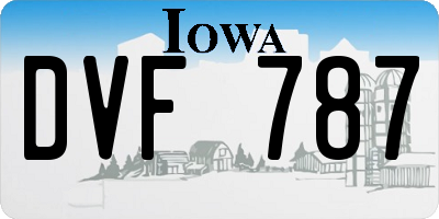 IA license plate DVF787