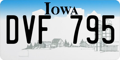 IA license plate DVF795