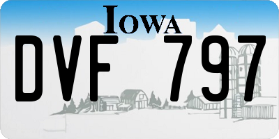 IA license plate DVF797