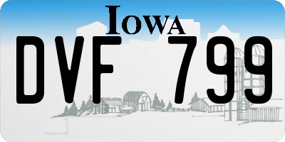 IA license plate DVF799