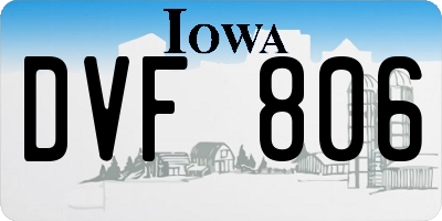 IA license plate DVF806