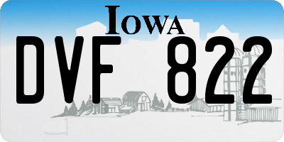 IA license plate DVF822
