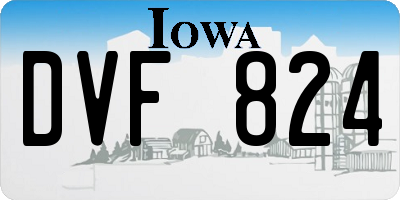 IA license plate DVF824