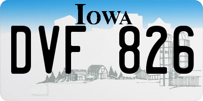 IA license plate DVF826
