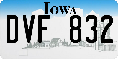 IA license plate DVF832