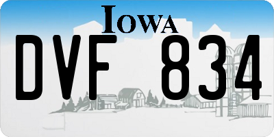 IA license plate DVF834