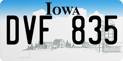 IA license plate DVF835