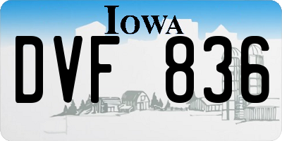IA license plate DVF836