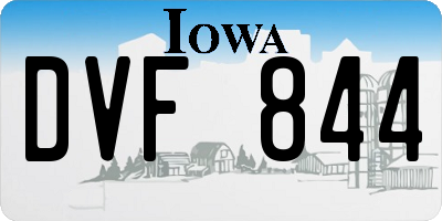 IA license plate DVF844