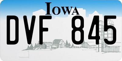 IA license plate DVF845