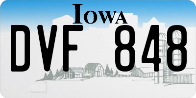 IA license plate DVF848