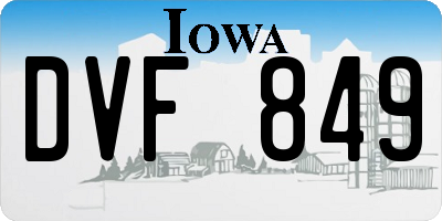 IA license plate DVF849