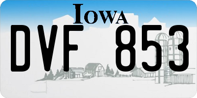 IA license plate DVF853