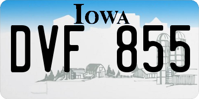 IA license plate DVF855