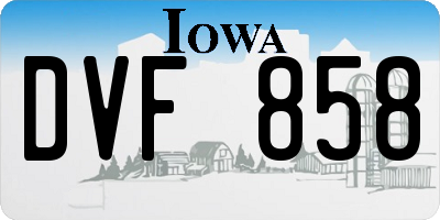 IA license plate DVF858