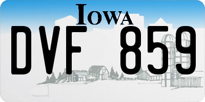 IA license plate DVF859