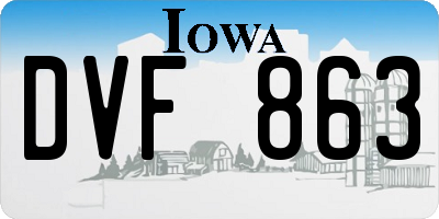 IA license plate DVF863
