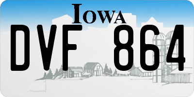 IA license plate DVF864