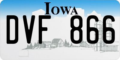 IA license plate DVF866