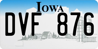IA license plate DVF876