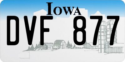 IA license plate DVF877