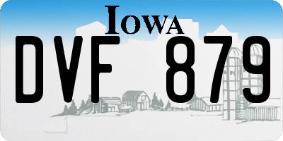 IA license plate DVF879
