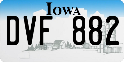 IA license plate DVF882