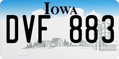 IA license plate DVF883