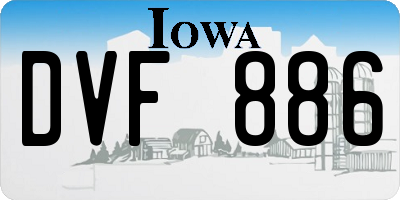 IA license plate DVF886