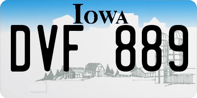IA license plate DVF889