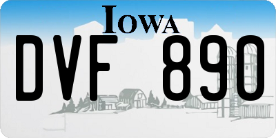 IA license plate DVF890