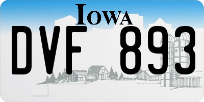 IA license plate DVF893