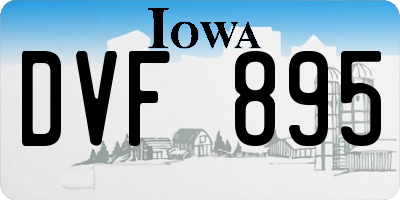 IA license plate DVF895