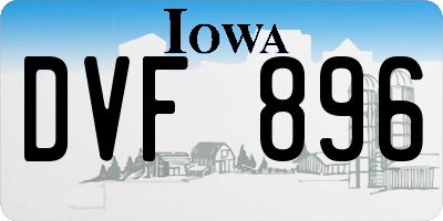 IA license plate DVF896