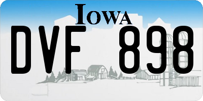 IA license plate DVF898