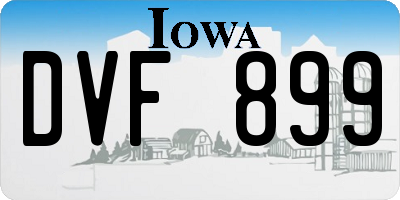 IA license plate DVF899