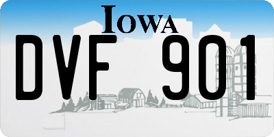 IA license plate DVF901