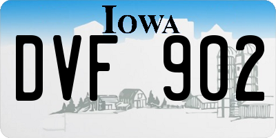 IA license plate DVF902