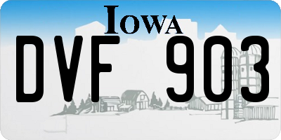 IA license plate DVF903