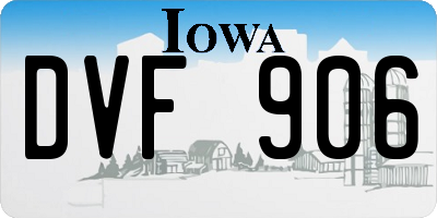 IA license plate DVF906