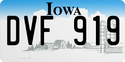 IA license plate DVF919