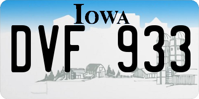 IA license plate DVF933
