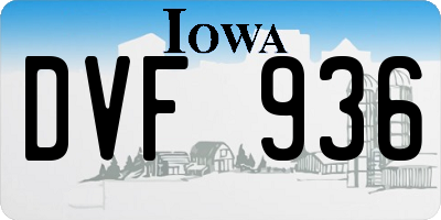 IA license plate DVF936